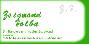 zsigmond holba business card